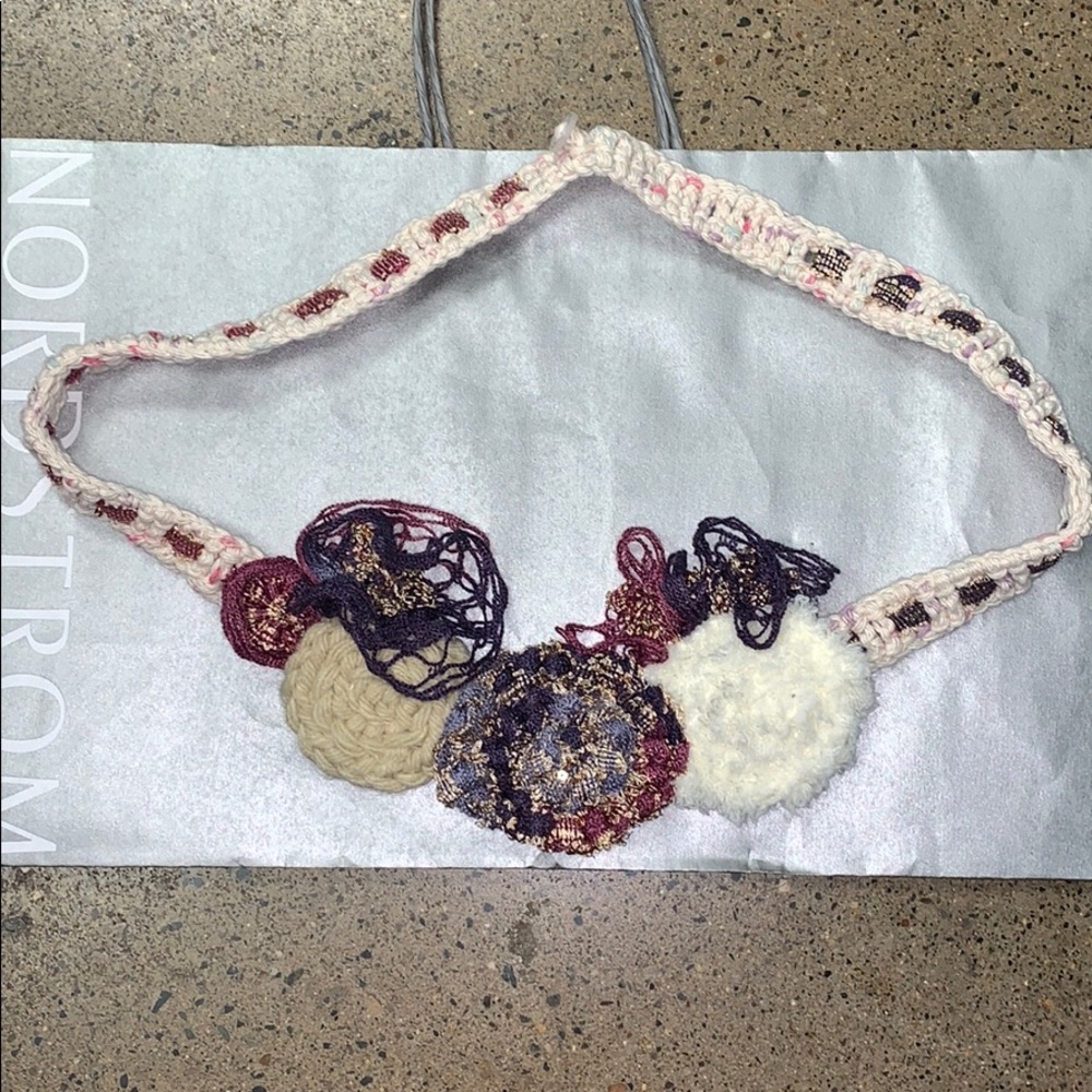 Crochet flower belt